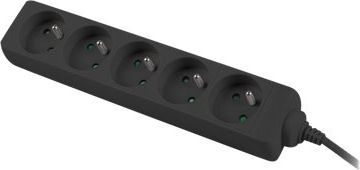 Lanberg Lanberg Cable Power Strip, 5X French Outlets Quality-Grade Copper, 3 m | PS0-05E-0300-BK PS0-05E-0300-BK