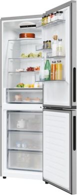 Candy Candy Refrigerator | ECN2CQTEX186 | Energy efficiency class E | Free standing | Combi | Height 185 cm | No Frost system | Fridge net capacity 235 L | Freezer net capacity 120 L | 38 dB | Inox ECN2CQTEX186