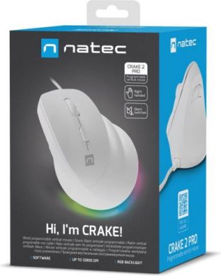 Genesis Genesis | Mouse | Natec Crake 2 Pro | Wired | White NMY-2273