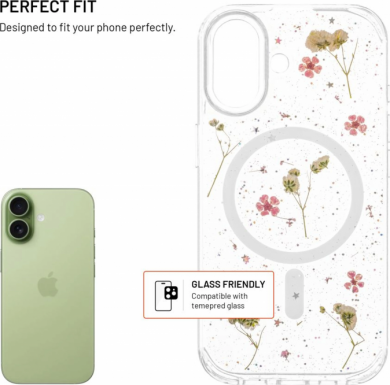 Fixed Fixed MagBloom | Back cover | Apple | iPhone 17 | TPU | Blush Plum FIXBLM-1600-BP