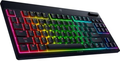 Razer Razer | BlackWidow V4 Low-Profile Tenkeyless HyperSpeed | Keyboard | Wireless | US | Bluetooth | Black | Green Switches RZ03-05450500-R3M1