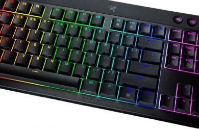 Razer Razer | BlackWidow V4 Low-Profile Tenkeyless HyperSpeed | Keyboard | Wireless | US | Bluetooth | Black | Green Switches RZ03-05450500-R3M1