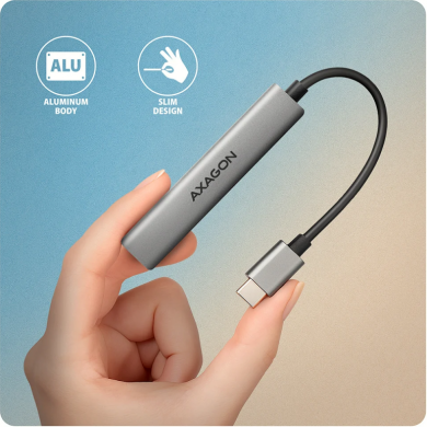 AXAGON AXAGON ALU STRIP USB-C 4 port hub | HUE-STC HUE-STC
