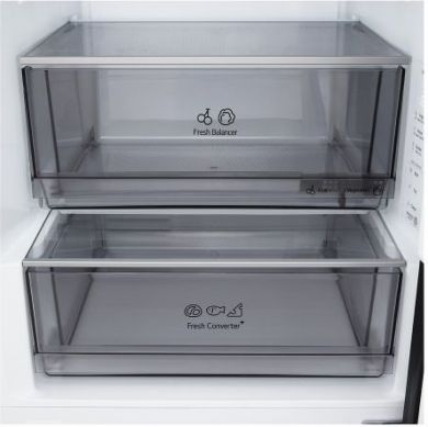 LG LG Refrigerator | GBBS322CEV | Energy efficiency class C | Free standing | Combi | Height 203 cm | Fridge net capacity 262 L | Freezer net capacity 113 L | Display | 34 dB | Black GBBS322CEV
