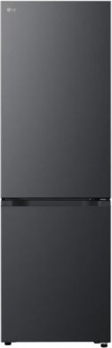 LG LG Refrigerator | GBBSJ10EEP | Energy efficiency class E | Free standing | Combi | Height 186 cm | No Frost system | Fridge net capacity 220 L | Freezer net capacity 113 L | Display | 35 dB | Essence Matte Black GBBSJ10EEP