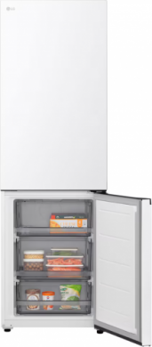 LG LG Refrigerator | GBBSJ10ESW | Energy efficiency class E | Free standing | Combi | Height 186 cm | Fridge net capacity 220 L | Freezer net capacity 113 L | Display | 35 dB | White GBBSJ10ESW