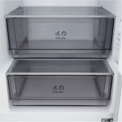 LG LG Refrigerator | GBBSJ10ESW | Energy efficiency class E | Free standing | Combi | Height 186 cm | Fridge net capacity 220 L | Freezer net capacity 113 L | Display | 35 dB | White GBBSJ10ESW