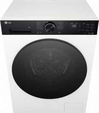 LG LG Washing machine | F2X50S9THB | Energy efficiency class A | Front loading | Washing capacity 9 kg | 1200 RPM | Depth 48 cm | Width 60 cm | LED | Steam function | Direct drive | Wi-Fi | White F2X50S9THB