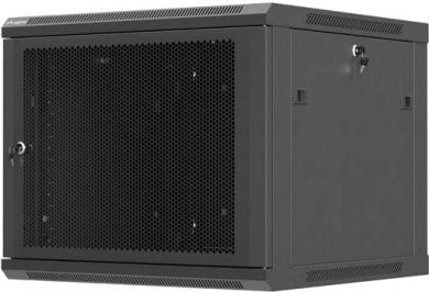 Lanberg Lanberg Wall mounted installation cabinet 19" 9U 600X600 | WF01-6609-23B | Black WF01-6609-23B