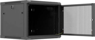 Lanberg Lanberg Wall mounted installation cabinet 19" 9U 600X600 | WF01-6609-23B | Black WF01-6609-23B