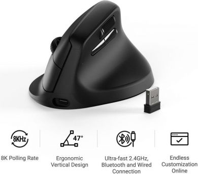 Keychron MOUSE USB OPTICAL WRL M5/BLACK M5-A23 KEYCHRON M5-A23 | Elektrika.lv