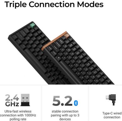 Keychron KEYBOARD WRL K4 HE STANDARD ED/BLACK K4H-J1 KEYCHRON K4H-J1 | Elektrika.lv