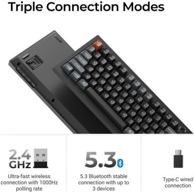 Keychron KEYBOARD WRL V3 ULTRA/BLACK V3U-D3 KEYCHRON V3U-D3 | Elektrika.lv