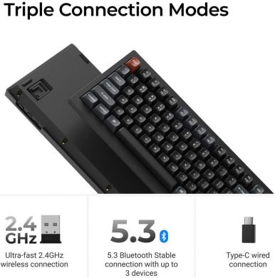 Keychron KEYBOARD WRL V1 ULTRA/BLACK V1U-D4 KEYCHRON V1U-D4 | Elektrika.lv