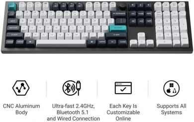 Keychron KEYBOARD WRL Q6 MAX RGB/CARBON BLACK Q6M-M4 KEYCHRON Q6M-M4 | Elektrika.lv