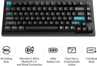 Keychron KEYBOARD WRL Q1 ULTRA/BLACK Q1U-M4 KEYCHRON Q1U-M4 | Elektrika.lv