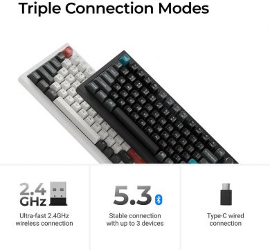 Keychron KEYBOARD WRL Q1 ULTRA/BLACK Q1U-M4 KEYCHRON Q1U-M4 | Elektrika.lv