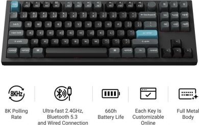 Keychron KEYBOARD WRL Q3 ULTRA/BLACK Q3U-M3 KEYCHRON Q3U-M3 | Elektrika.lv