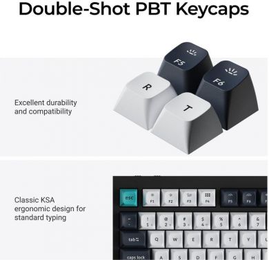 Keychron KEYBOARD WRL Q1 MAX RGB/CARBON BLACK Q1M-M4 KEYCHRON Q1M-M4 | Elektrika.lv