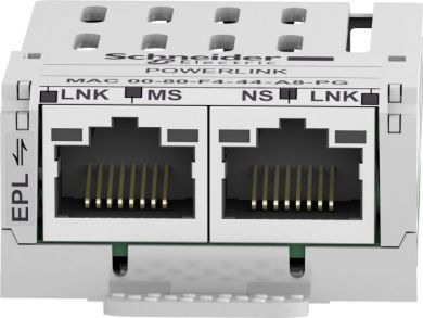 Schneider Electric communication module Ethernet Powerlink, Altivar, 10/100Mbps, 2 x RJ45 connectors VW3A3619 | Elektrika.lv