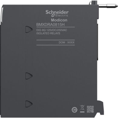 Schneider Electric Discrete output module, Modicon X80, 8 NO relay outputs, 24 to 240V AC / 24 to 125V DC, for severe e BMXDRA0815H | Elektrika.lv