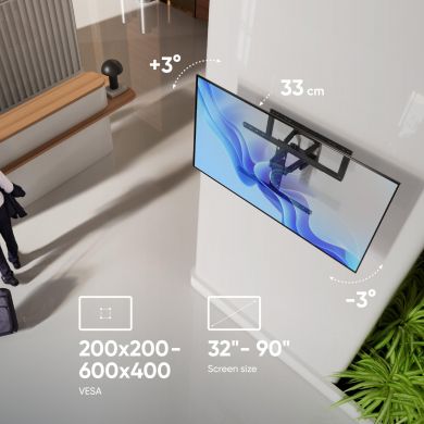  TV SET ACC WALL MOUNT /32-90"/BLACK SM6-B ONKRON SM6-B | Elektrika.lv