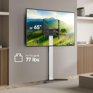  TV SET ACC FLOOR STAND /26-65"/WHITE TS1140-W ONKRON TS1140-W | Elektrika.lv