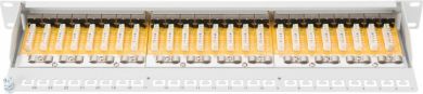 Digitus  Digitus | Patch Panel | DN-91624S | White | Category: CAT 6; Ports: 24 x RJ45; Retention strength: 7.7 kg; Insertion force: 30N max | 48.2 x 4.4 x 10.9 cm DN-91624S