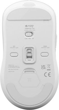 Fury Fury | Gaming Mouse | Tanto T4 | Wired/Wireless | 2.4 GHz, Bluetooth, USB | White NFU-2204