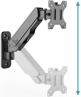 Digitus  Digitus Wall mount | DA-90396 | Adjustable Height, Rotate, Tilt | 17-32 " | Maximum weight (capacity) 8 kg | Black DA-90396
