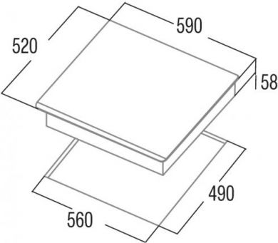 CATA CATA Hob | IB 6324E2 BK | Induction | Number of burners/cooking zones 4 | Touch | Timer | Black 08063119