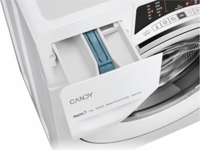 Candy Candy Washing machine | RO41274DWMCT/1-S | Energy efficiency class A | Front loading | Washing capacity 7 kg | 1200 RPM | Depth 45.4 cm | Width 60 cm | Display | 4-digit | Steam function | Wi-Fi | White RO41274DWMCT/1-S