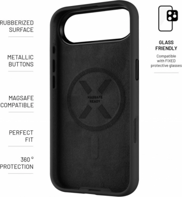 Fixed Fixed MagFlow | Back cover | Apple | iPhone Air | Liquid silicon | Black FIXFLM2-1601-BK