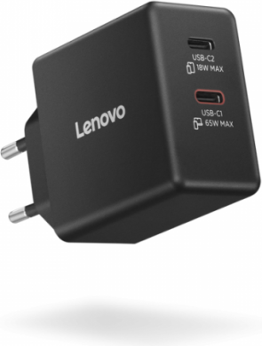Lenovo Lenovo Dual USB-C 65W GaN Charger | USB-C | 65 W | Charger G0A6065BEU