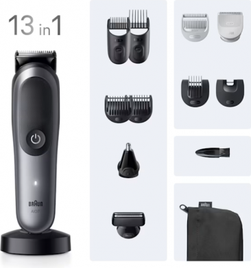 Braun Braun 13in1 Grooming Kit | All-in-One Series 7 AIO7560 | Cordless | Number of length steps 14 | Black/Grey AIO7560
