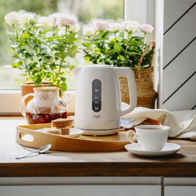 ADLER Adler Kettle | AD 1380w | Electric | 2200 W | 1 L | Polypropylene | 360&deg; rotational base | White AD 1380W