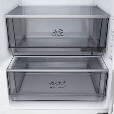 LG LG Refrigerator | GBBS322CSW | Energy efficiency class C | Free standing | Combi | Height 203 cm | Fridge net capacity 262 L | Freezer net capacity 113 L | Display | 34 dB | White GBBS322CSW