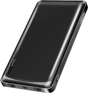 Logilink Logilink Power bank, Li-Po, 2x USB-A, USB-C | PA0316 | 10000 mAh | Black PA0316
