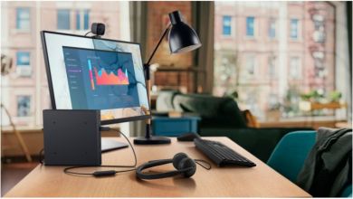 Dell Dell | Headset | WH3024 | Built-in microphone | USB-C, USB-A | Black 520-BBDH