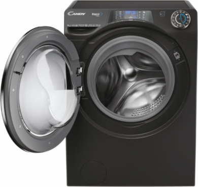 Candy Candy | Washing Machine | RP 496BWMBCB/1-S | Energy efficiency class A | Front loading | Washing capacity 9 kg | 1400 RPM | Depth 53 cm | Width 60 cm | Display | TFT | Steam function | Wi-Fi | Glossy Black RP 496BWMBCB/1-S
