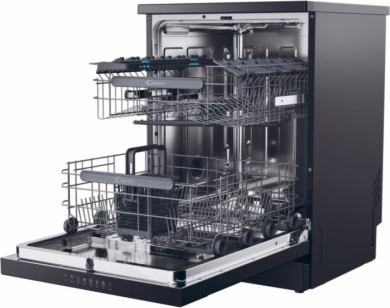 Candy Dishwasher | CF 5C6F0B | Free standing | Width 59.7 cm | Number of place settings 15 | Number of programs 8 | Energy efficiency class C | Display | Black CF 5C6F0B