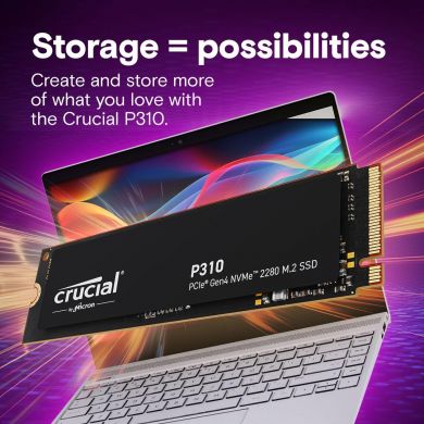 Crucial SSD CRUCIAL 220xTBW rating Read speed 7100 MB/s Write speed 6000 MB/s NVMe Yes PCI Express 4.0 M.2 1000 GB CT1000P310SSD8-T CT1000P310SSD8-T | Elektrika.lv