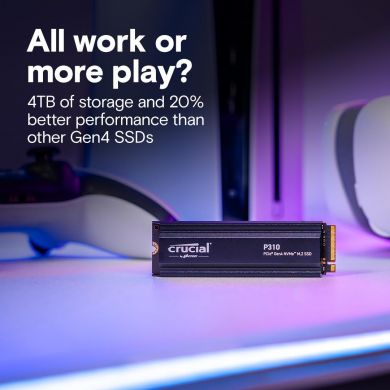 Crucial SSD CRUCIAL 800xTBW rating Read speed 7100 MB/s Write speed 6000 MB/s NVMe Yes PCI Express 4.0 M.2 4000 GB CT4000P310SSD5 CT4000P310SSD5 | Elektrika.lv