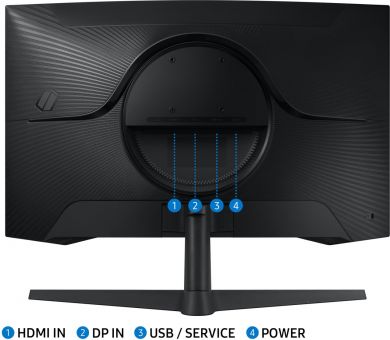 Samsung LCD Monitor SAMSUNG 27 " 2560 x 1440 pixels Wide Quad HD Native aspect ratio 16:9 LED Curved LS27CG554EUXEN LS27CG554EUXEN | Elektrika.lv