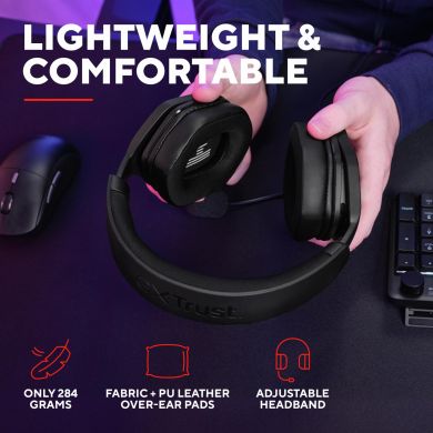 TRUST HEADSET GXT492 CARUS/BLK 25447 TRUST 25447 | Elektrika.lv