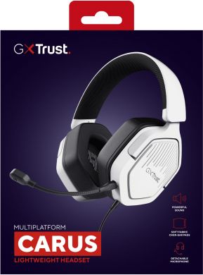 TRUST HEADSET GXT492W CARUS/WHITE 25448 TRUST 25448 | Elektrika.lv