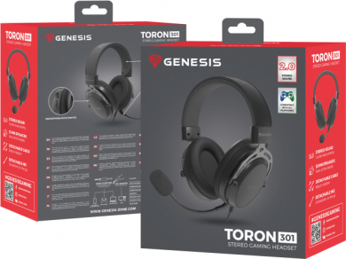 Genesis Genesis | Gaming Headset | Toron 301 | Wired | Over-Ear | Microphone | Black NSG-2160