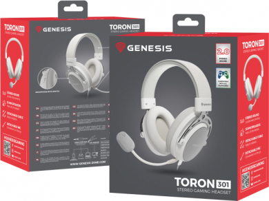 Genesis Genesis | Gaming Headset | Toron 301 | Wired | Over-Ear | Microphone | White NSG-2161