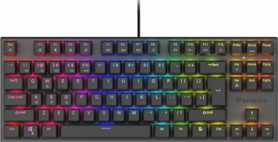 Genesis Genesis | THOR 303 | Mechanical Gaming Keyboard | Wired | US | Black | USB-A | Outemu Peach Silent NKG-1881