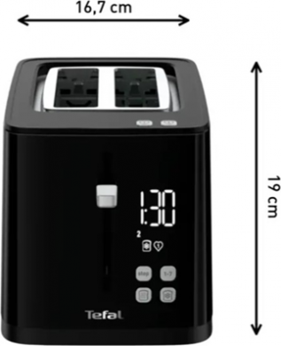 Tefal TEFAL Toaster | TT6408 | Power 850 W | Number of slots 2 | Housing material Plastic | Black TT6408